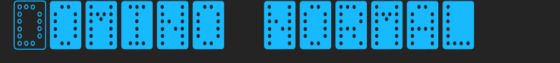 Domino normal font