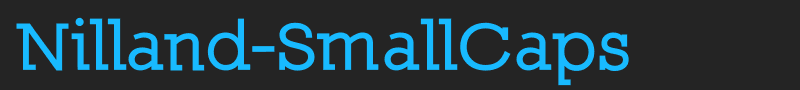Nilland-SmallCaps font