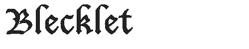 The Blecklet Font