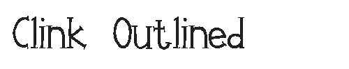 The Clink Outlined Font
