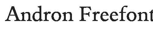 The Andron Freefont LAT Font