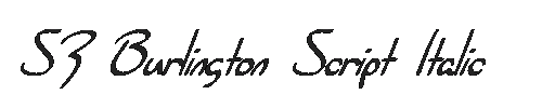 The SF Burlington Script Italic Font