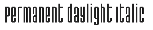 The Permanent daylight Italic Font