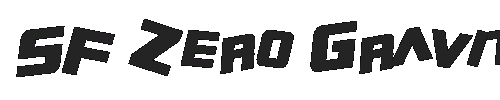 The SF Zero Gravity Italic Font