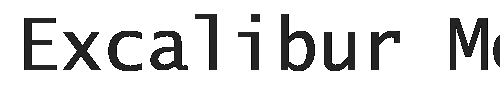 The Excalibur Monospace Font