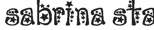 The sabrina star Font