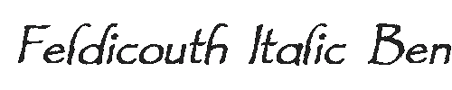 The Feldicouth Italic Bend Font