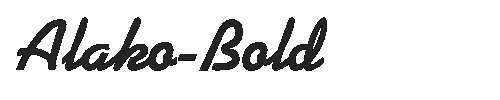 The Alako-Bold Font