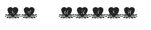 The KR Amish Heart Font