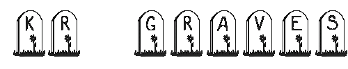 The KR Gravestone Font
