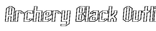 The Archery Black Outline Italic Font