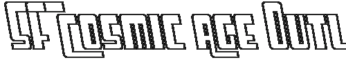 The SF Cosmic Age Outline Font