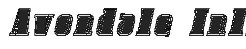 The Avondale Inline Italic Font