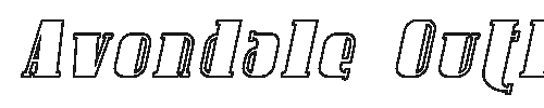 The Avondale Outline Italic Font