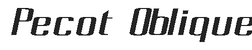 The Pecot Oblique Font
