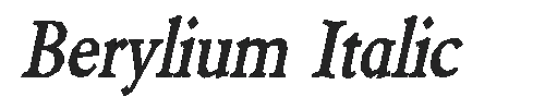 The Berylium Italic Font