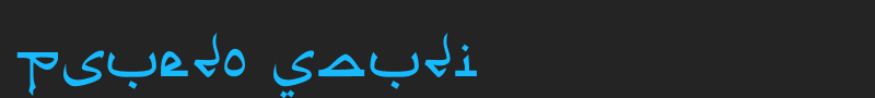 Psuedo Saudi font