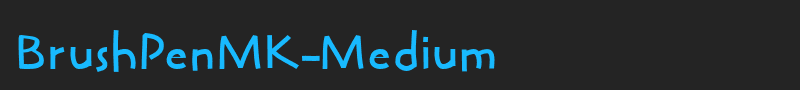 BrushPenMK-Medium font