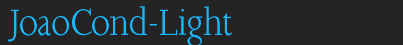 JoaoCond-Light font