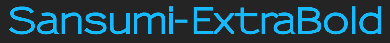 Sansumi-ExtraBold font