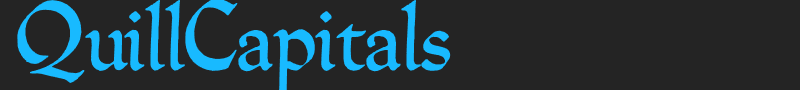 QuillCapitals font