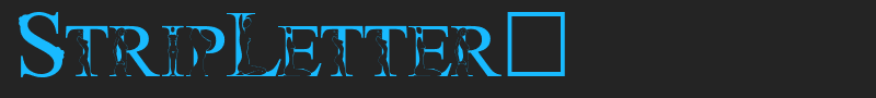 StripLetter1 font