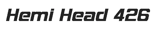 The Hemi Head 426 Font