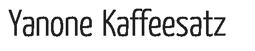The Yanone Kaffeesatz Font
