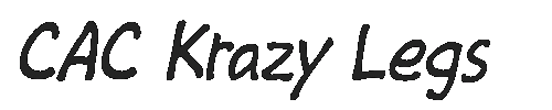 The CAC Krazy Legs Font