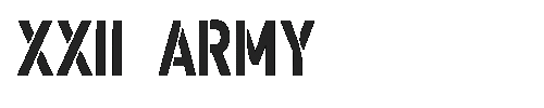 The XXII ARMY Font
