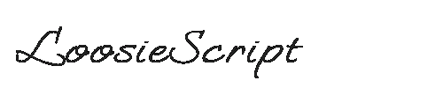 The LoosieScript Font