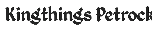 The Kingthings Petrock Light Font