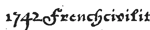 The 1742Frenchcivilite Font