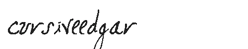 The cursiveedgar Font