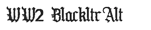 The WW2 BlackltrAlt Font