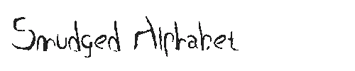 The Smudged Alphabet Font