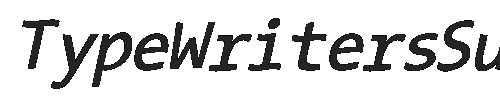 The TypeWritersSubstitute-Black Font