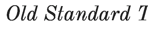 The Old Standard TT Font