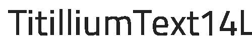 The TitilliumText14L Font