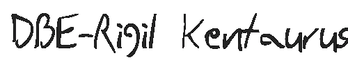 The DBE-Rigil Kentaurus Font