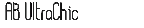 The AB UltraChic Font