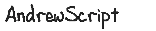 The AndrewScript Font