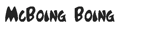The McBoing Boing Font