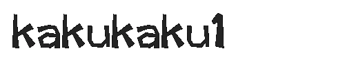 The kakukaku1 Font