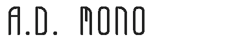 The A.D. MONO Font