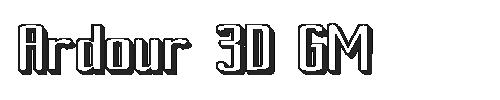 The Ardour 3D GM Font