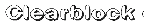 The Clearblock circular - 3DFX Font