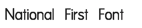 The National First Font Font