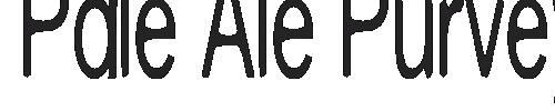 The Pale Ale Purveyor Font