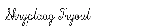 The Skryptaag Tryout Font